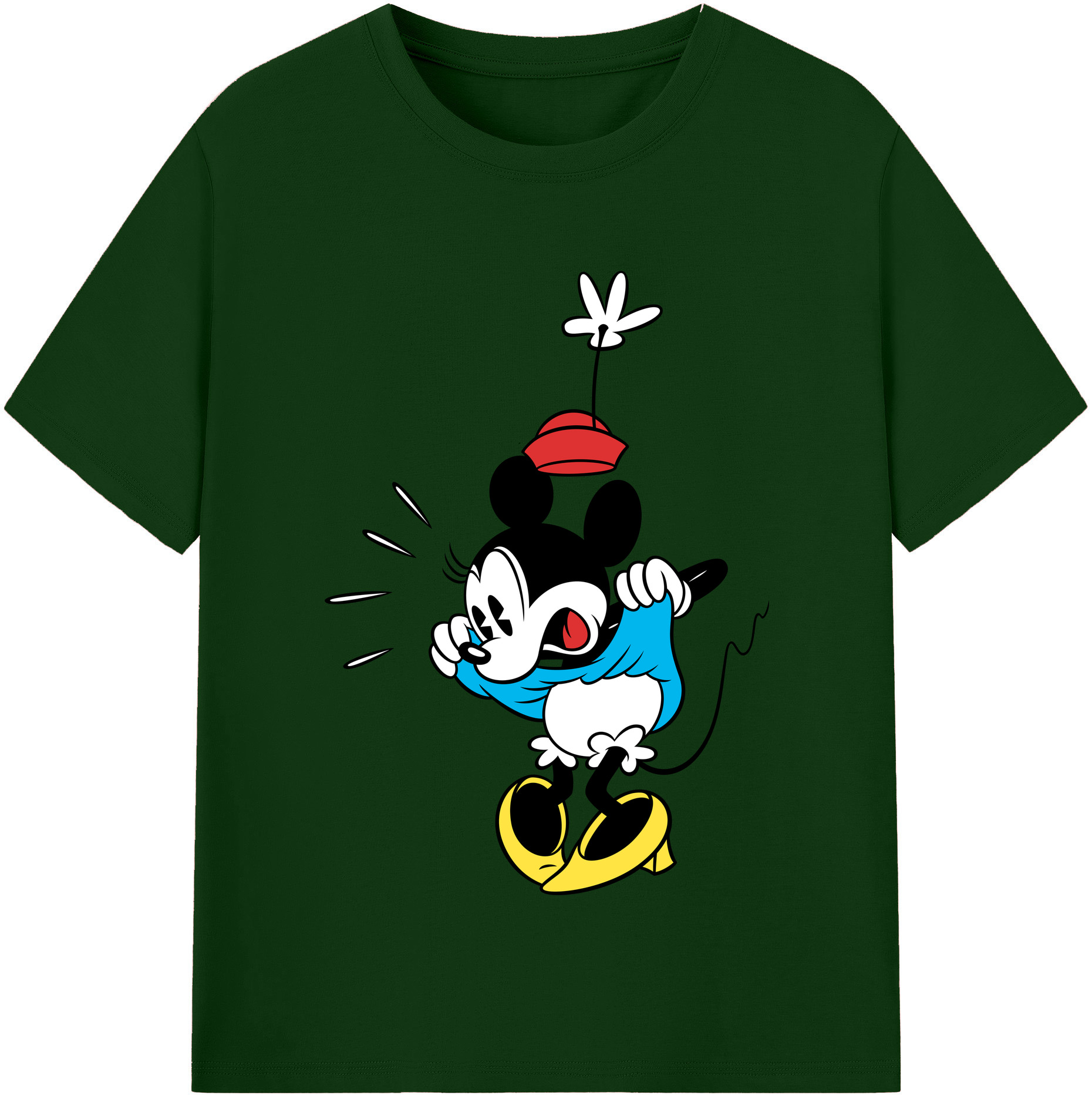 （画像用） ミッキーマウス Mickey Mouse 綿100％半袖Tシャツ（フロントプリント）
